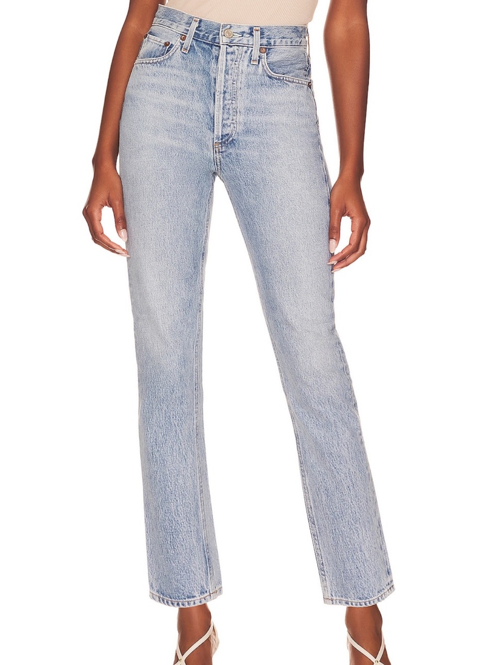 Agolde High-Rise Straight Crop Jean